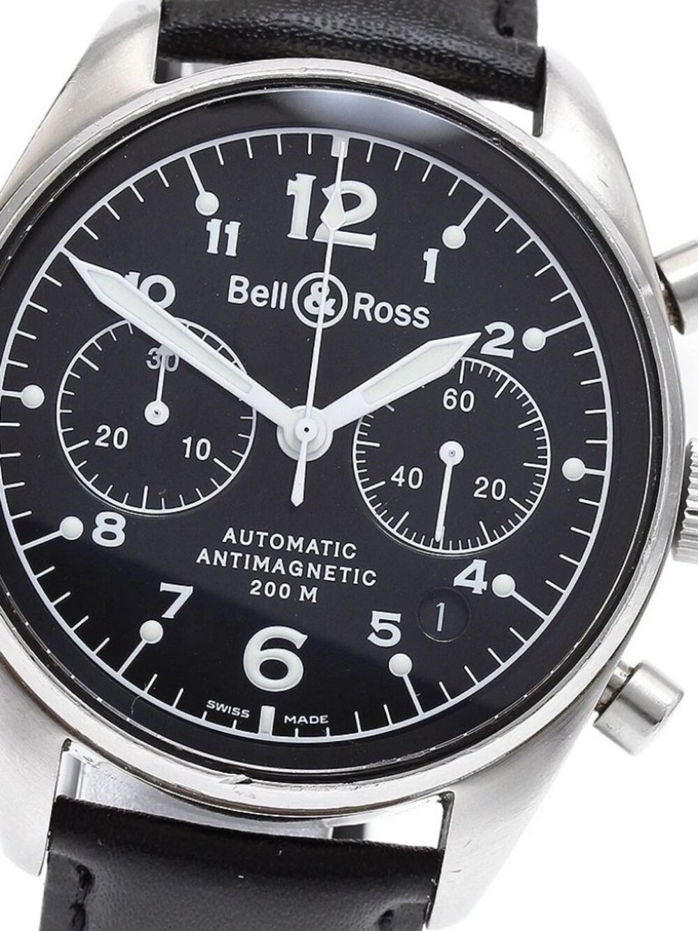 Bell＆Ross Vintage 126 126.A Date Chronograph black Dial Auto Men's Watch_9...